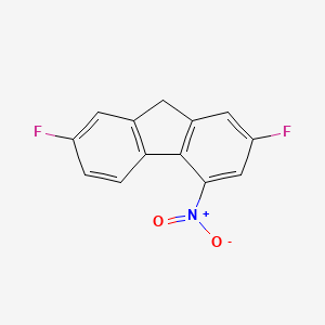 molecular formula C13H7F2NO2 B14005293 2,7-Difluoro-4-nitro-9h-fluorene CAS No. 1785-06-4