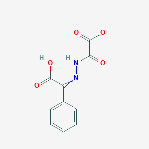 molecular formula C11H10N2O5 B14005305 (Z)-2-(2-(2-methoxy-2-oxoacetyl)hydrazono)-2-phenylacetic acid 