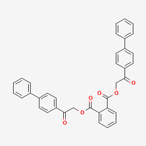 molecular formula C36H26O6 B14005338 Bis[2-(biphenyl-4-yl)-2-oxoethyl] benzene-1,2-dicarboxylate CAS No. 5166-59-6