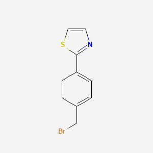 molecular formula C10H8BrNS B1400534 2-(4-(溴甲基)苯基)噻唑 CAS No. 1187451-26-8