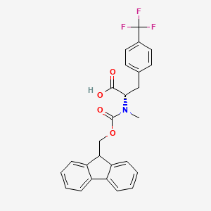 molecular formula C26H22F3NO4 B14005361 Fmoc-N-Me-(4-CF3)-Phe-OH 