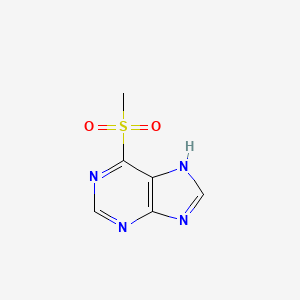 molecular formula C6H6N4O2S B14005368 Purine, 6-(methylsulfonyl)- CAS No. 19769-32-5