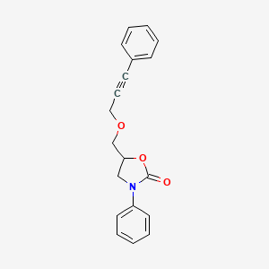 2-Oxazolidinone,3-phenyl-5-[[(3-phenyl-2-propyn-1-yl)oxy]methyl]-