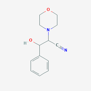 molecular formula C13H16N2O2 B14005390 3-Hydroxy-2-morpholin-4-yl-3-phenylpropanenitrile CAS No. 64399-77-5