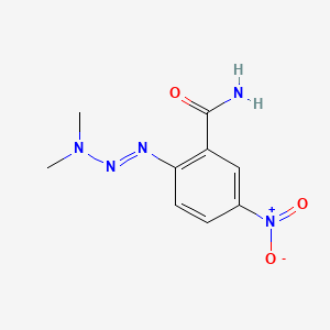 molecular formula C9H11N5O3 B14005399 2-[(1e)-3,3-Dimethyltriaz-1-en-1-yl]-5-nitrobenzamide CAS No. 66974-96-7