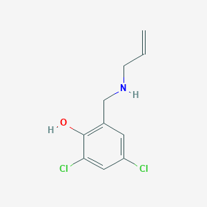 molecular formula C10H11Cl2NO B14005407 2,4-Dichloro-6-[(prop-2-enylamino)methyl]phenol CAS No. 6626-56-8