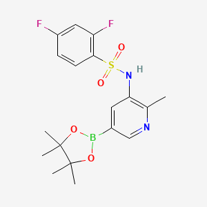 2,4-difluoro-N-[2-methyl-5-(4,4,5,5-tetramethyl-1,3,2-dioxaborolan-2-yl)pyridin-3-yl]benzenesulfonamide