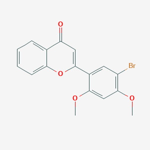 molecular formula C17H13BrO4 B14005430 2-(5-Bromo-2,4-dimethoxyphenyl)chromen-4-one CAS No. 6971-19-3