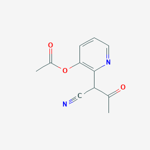 molecular formula C11H10N2O3 B14005432 [2-(1-Cyano-2-oxopropyl)pyridin-3-yl] acetate CAS No. 69539-62-4