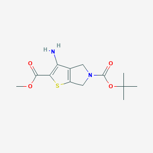 molecular formula C13H18N2O4S B1400544 5-Tert-butyl 2-methyl 3-amino-4H-thieno[2,3-C]pyrrole-2,5(6H)-dicarboxylate CAS No. 1357948-71-0