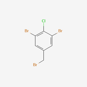 molecular formula C7H4Br3Cl B1400547 1,3-Dibromo-5-(bromomethyl)-2-chlorobenzene CAS No. 1350760-65-4