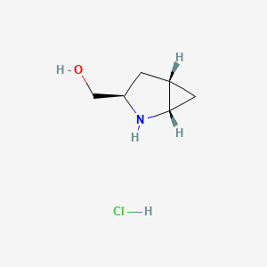 molecular formula C6H12ClNO B14005480 [(1S,3R,5S)-2-Azabicyclo[3.1.0]hexan-3-YL]methanol hydrochloride 