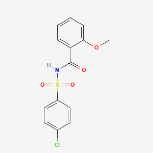 N-(4-Chlorobenzene-1-sulfonyl)-2-methoxybenzene-1-carboximidic acid