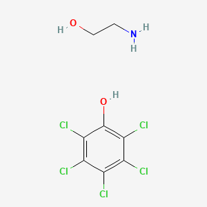 molecular formula C8H8Cl5NO2 B14005518 2-aminoethanol;2,3,4,5,6-pentachlorophenol CAS No. 6829-44-3