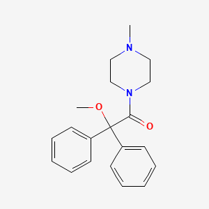 molecular formula C20H24N2O2 B14005520 2-Methoxy-1-(4-methylpiperazin-1-yl)-2,2-diphenyl-ethanone CAS No. 19178-73-5