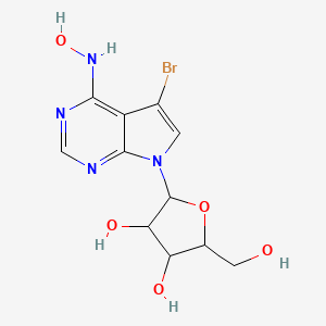 molecular formula C11H13BrN4O5 B14005527 5-Bromo-n-hydroxy-7-pentofuranosyl-7h-pyrrolo[2,3-d]pyrimidin-4-amine CAS No. 24386-87-6