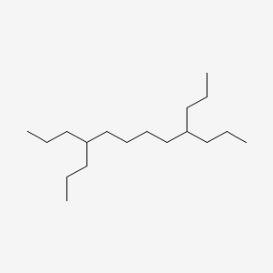 molecular formula C18H38 B14005529 Dodecane, 4,9-dipropyl- CAS No. 3054-63-5