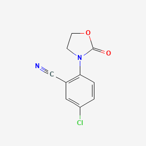 B1400553 5-Chloro-2-(2-oxo-oxazolidin-3-yl)-benzonitrile CAS No. 1192348-50-7