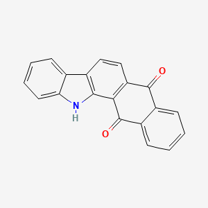 molecular formula C20H11NO2 B14005532 5H-NAPHTHO(2,3-a)CARBAZOLE-5,13(12H)-DIONE CAS No. 7600-14-8