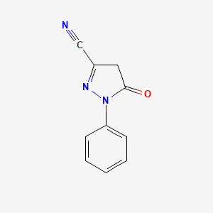 molecular formula C10H7N3O B14005542 5-Oxo-1-phenyl-4,5-dihydro-1H-pyrazole-3-carbonitrile CAS No. 36783-02-5