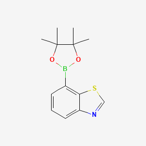 molecular formula C13H16BNO2S B1400555 7-(4,4,5,5-Tetramethyl-1,3,2-dioxaborolan-2-YL)benzo[D]thiazole CAS No. 1326714-48-0