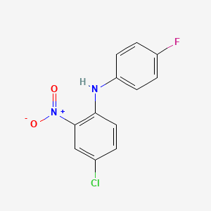 molecular formula C12H8ClFN2O2 B14005554 4-Chloro-n-(4-fluorophenyl)-2-nitroaniline CAS No. 16611-21-5