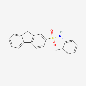 molecular formula C20H17NO2S B14005557 n-(2-Methylphenyl)-9h-fluorene-2-sulfonamide CAS No. 14348-83-5