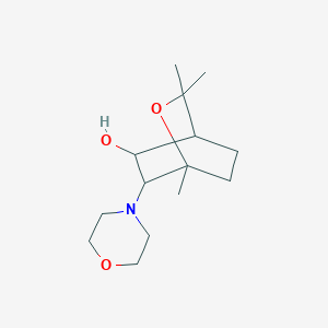 molecular formula C14H25NO3 B14005570 1,3,3-Trimethyl-6-(morpholin-4-yl)-2-oxabicyclo[2.2.2]octan-5-ol CAS No. 76793-03-8