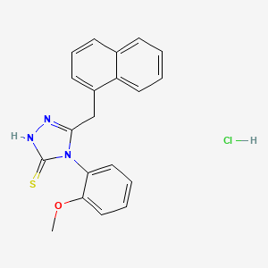 4-(2-methoxyphenyl)-3-(naphthalen-1-ylmethyl)-1H-1,2,4-triazole-5-thione;hydrochloride