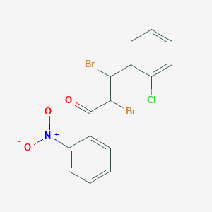 2,3-Dibromo-3-(2-chlorophenyl)-1-(2-nitrophenyl)propan-1-one