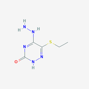 6-(Ethylsulfanyl)-5-hydrazinyl-1,2,4-triazin-3(2h)-one