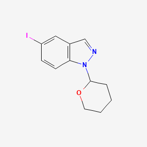 molecular formula C12H13IN2O B1400559 5-Iodo-1-(tetrahydro-2H-pyran-2-yl)-1H-indazole CAS No. 1337882-14-0