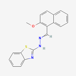 N-[(2-Methoxynaphthalen-1-YL)methylideneamino]benzothiazol-2-amine