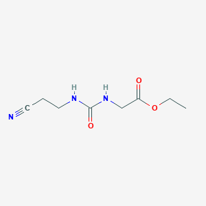 molecular formula C8H13N3O3 B14005605 Ethyl 2-(2-cyanoethylcarbamoylamino)acetate CAS No. 90641-79-5