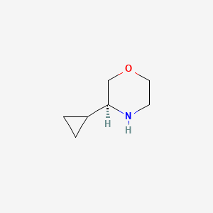 molecular formula C7H13NO B1400563 (S)-3-环丙基吗啉 CAS No. 1270264-56-6