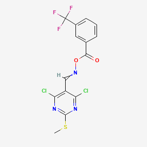 4,6-Dichloro-2-(methylthio)-5-[(([3-(trifluoromethyl)benzoyl]oxy)imino)methyl]pyrimidine