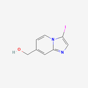 molecular formula C8H7IN2O B1400564 (3-碘咪唑并[1,2-A]吡啶-7-基)甲醇 CAS No. 1036990-66-5