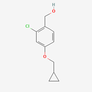 molecular formula C11H13ClO2 B1400565 （2-氯-4-环丙基甲氧基苯基）-甲醇 CAS No. 1224719-01-0