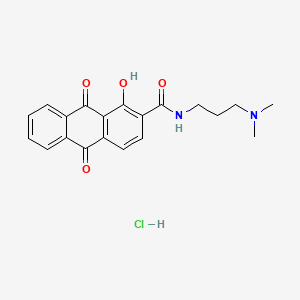 2-Anthracenecarboxamide, N-(3-(dimethylamino)propyl)-9,10-dihydro-1-hydroxy-9,10-dioxo-, monohydrochloride