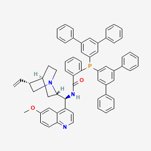 molecular formula C63H54N3O2P B14005682 2-bis(3,5-diphenylphenyl)phosphanyl-N-[(S)-[(2S,4S,5R)-5-ethenyl-1-azabicyclo[2.2.2]octan-2-yl]-(6-methoxyquinolin-4-yl)methyl]benzamide 