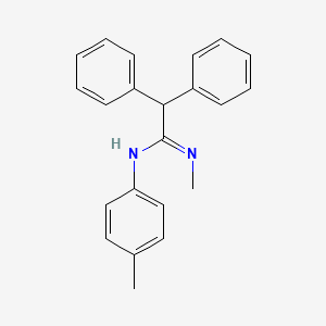 molecular formula C22H22N2 B14005712 N'-Methyl-N-(4-methylphenyl)diphenylethanimidamide CAS No. 4202-69-1