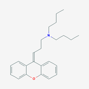 molecular formula C24H31NO B14005722 N-butyl-N-(3-xanthen-9-ylidenepropyl)butan-1-amine CAS No. 7770-24-3