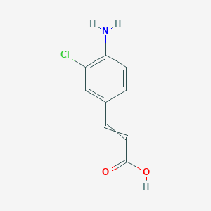 molecular formula C9H8ClNO2 B14005730 3-(4-Amino-3-chloro-phenyl)-acrylic acid 