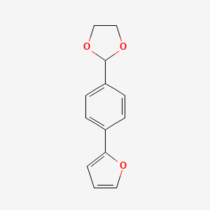 molecular formula C13H12O3 B14005766 2-[4-(2-Furyl)phenyl]-1,3-dioxolane 