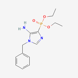 molecular formula C14H20N3O3P B14005770 Diethyl (5-amino-1-benzyl-1H-imidazol-4-yl)phosphonate CAS No. 69907-49-9