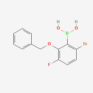 molecular formula C13H11BBrFO3 B14005782 (2-(Benzyloxy)-6-bromo-3-fluorophenyl)boronic acid 