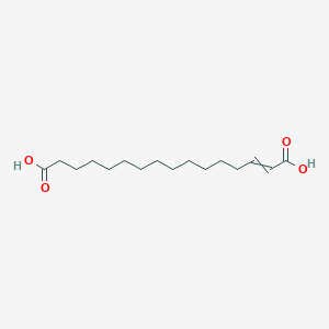 molecular formula C16H28O4 B14005790 Hexadec-2-enedioic acid CAS No. 62111-49-3