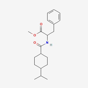 molecular formula C20H29NO3 B14005793 D-Phenylalanine, N-[[cis-4-(1-methylethyl)cyclohexyl]carbonyl]-, methyl ester 