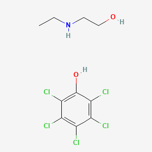 molecular formula C10H12Cl5NO2 B14005799 2-(ethylamino)ethanol;2,3,4,5,6-pentachlorophenol CAS No. 91818-14-3