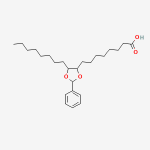 molecular formula C25H40O4 B14005808 8-(5-Octyl-2-phenyl-1,3-dioxolan-4-yl)octanoic acid CAS No. 4388-53-8